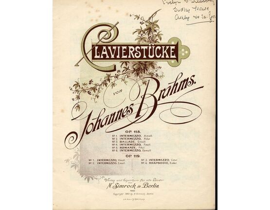 7160 | Clavierstucke - Op. 119 - For Piano Solo