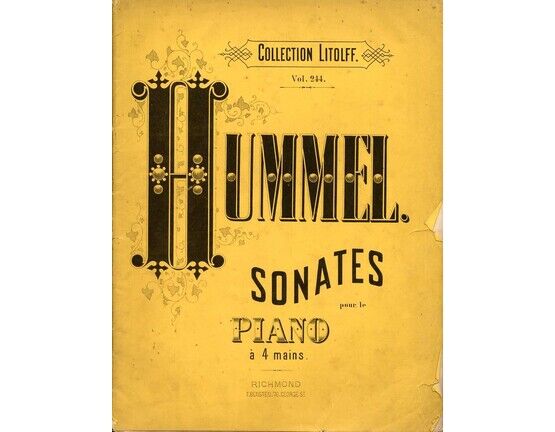 7456 | Hummel - Sonates - Piano Duets - Collection Litolff Vol. 244