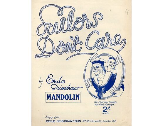 7680 | Sailors Dont Care - Mandolin Solo