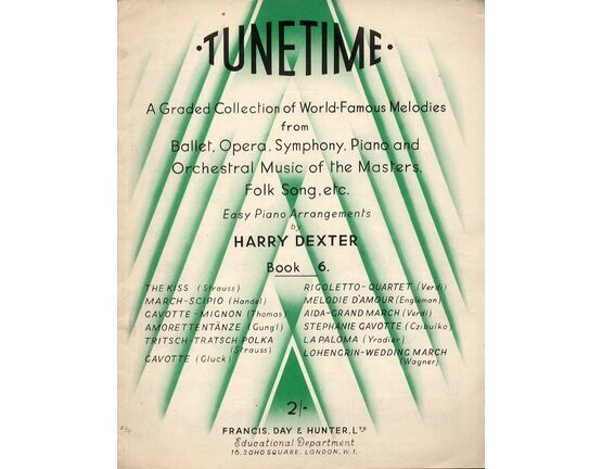 7766 | Tunetime Book 6 - A Graded Selection of World Famous Melodies - Easy piano arrangements by Harry Dexter