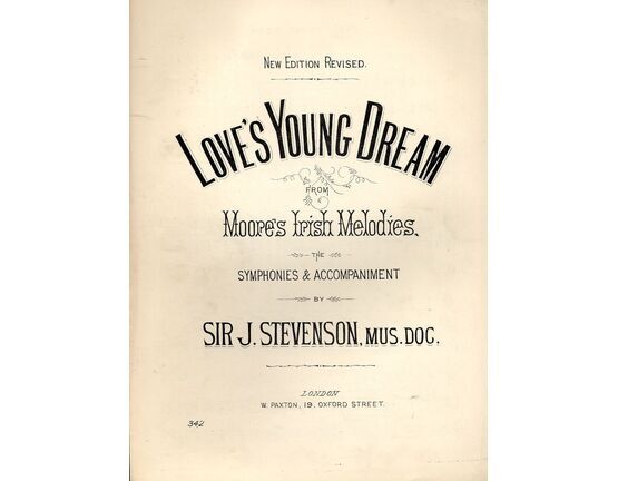 7800 | Love&#039;s Young Dream - From Moore&#039;s Irish Melodies - New Edition Revised - Paxton No. 342