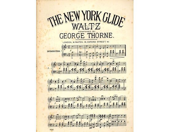 7800 | The New York Glide - Waltz - For Piano Solo - Paxton edition No. 692