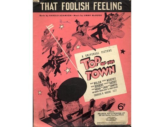 7807 | That Foolish Feeling - From the Universal Production &quot;Top of the Town&quot;