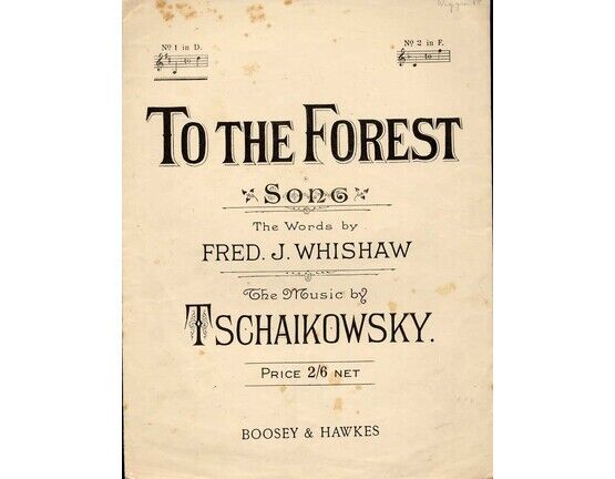 7863 | To The Forest - Song in the key of D major for Low Voice