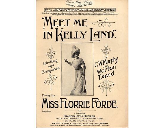 7867 | Meet Me in Kelly Land - Sung by Miss Florrie Forde - For Piano and Voice