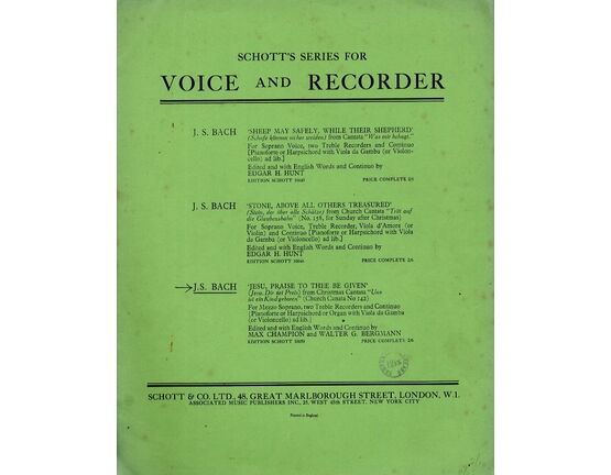 7947 | Schott&#039;s - Series for Voice and Recorder