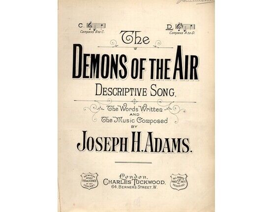 7965 | The Demons of the Air - Descriptive Song in the Key of D Major for High Voice