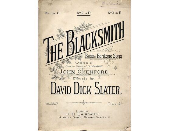 7987 | The Black Smith - Bass or Baritone Song - No. 2 in Key of D