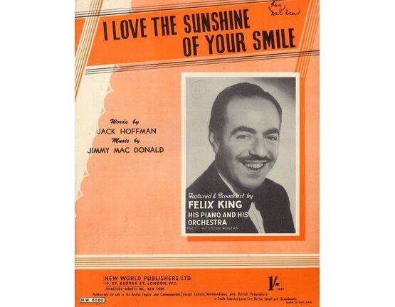 8236 | I Love the Sunshine of your Smile - Featuring Felix King