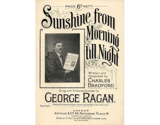 8281 | Sunshine from Morning til Night - Sung with immense success by George Ragan - For Piano and Voice