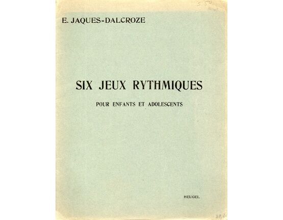 8571 | Six Jeux Rythmiques - Pour Enfants et Adolescents - Piano Solos