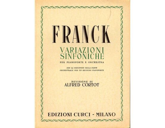 8580 | Variazioni Sinfoniche - Per Piano E Orchestra con la Riduzione della parte orchestrale per un secondo Pianoforte - For 2 Pianos