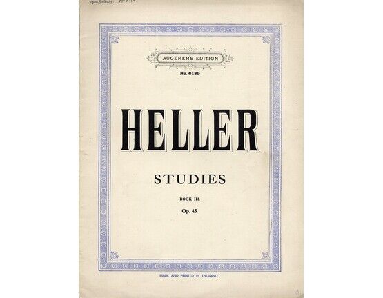 8654 | Heller - 25 Melodious Studies for Piano - Book III - Op. 45 - Augener&#039;s Edition No. 6189