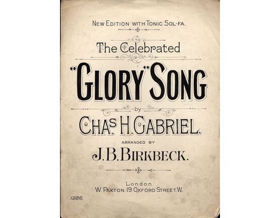 8702 | The celebarted &quot;Glory Song&quot; - Song with Tonic Sol Fa