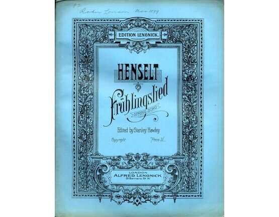 8896 | Fruhlingslied (Spring Song) - Op. 15 - For Piano Solo