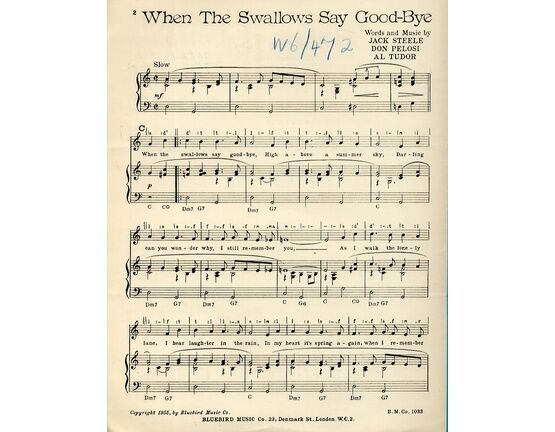 8940 | When the Swallows Say Good Bye - Song