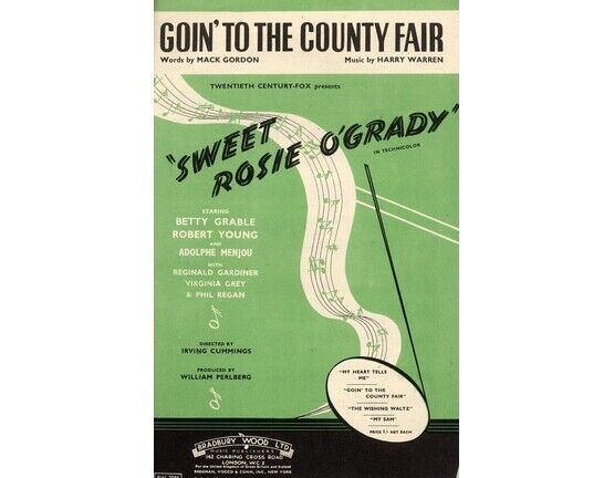 8946 | Goin&#039; To The County Fair - Song from &quot;Sweet Rosie O&#039; Grady&quot;