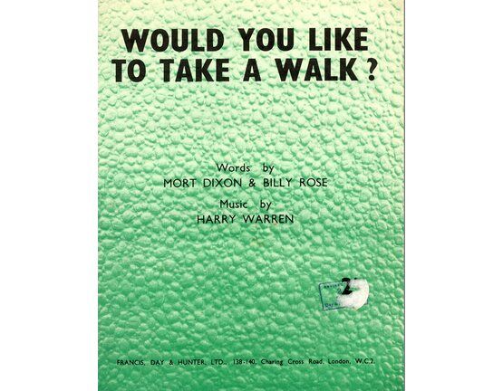 9 | Would you like to take a walk (sumpn good&#039;ll come from that) - Song