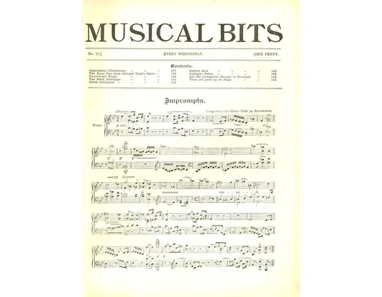 9163 | Musical Bits - No. 23 - Every Wednesday - One Penny -  May 18, 1887