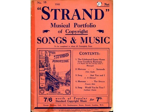 9715 | The Strand Musical Portfolio of Copyright Songs and Music - No. 15 - For Piano and Voice